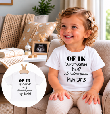   Shirtje jongen Of ik superwoman ken? Je bedoelt gewoon mijn tante met naam!